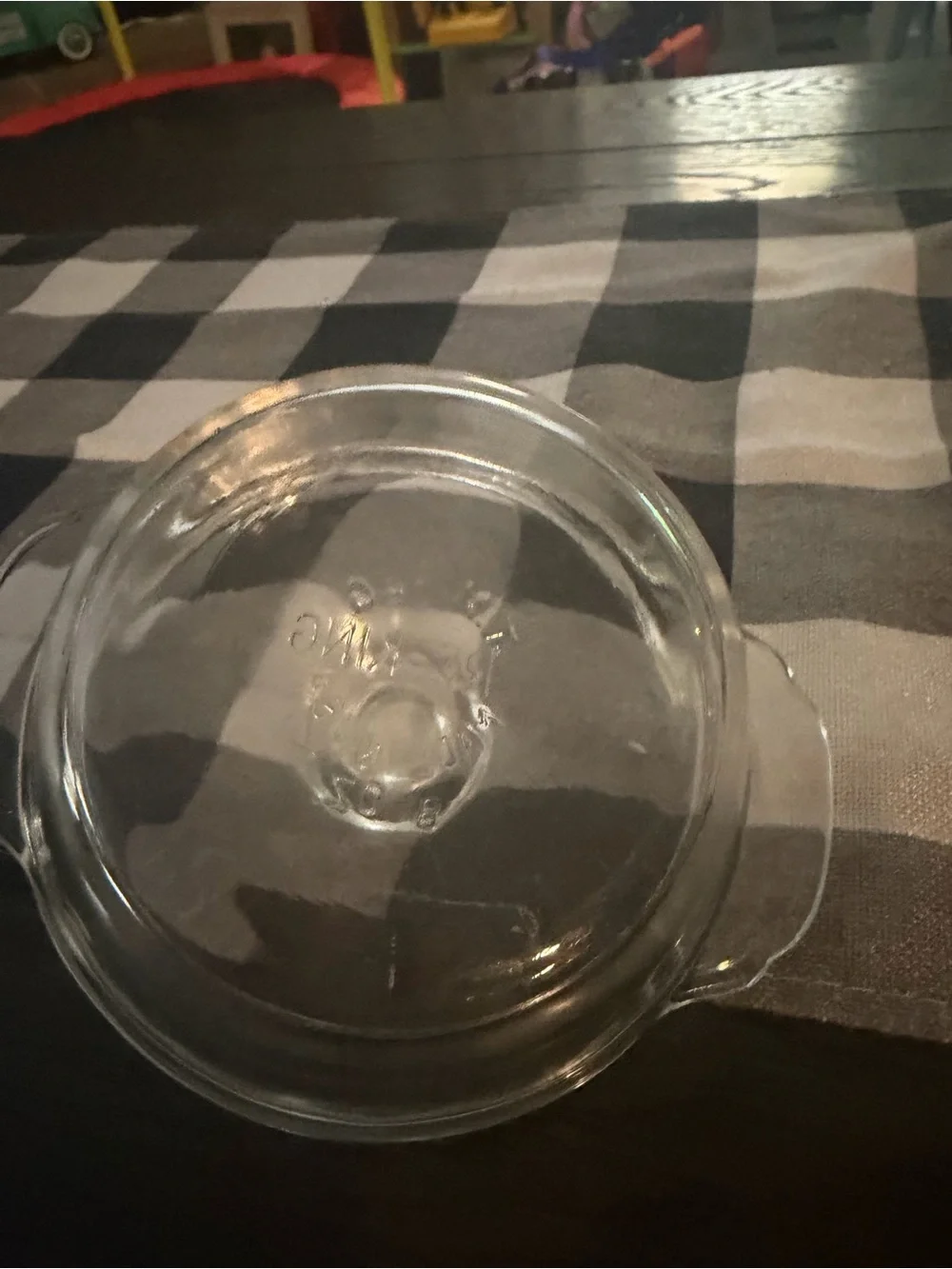 Vintage Anchor Hocking 8 oz covered clear dish